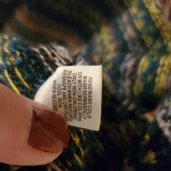 Ruff Hewn wool mohair blend boho neutral colored cardigan size Lg - Picture 6 of 13